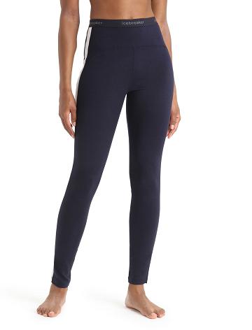 Midnight Navy / Snow Icebreaker Merino 200 Sonebula Thermal Women's Leggings | AU 1535GSOL